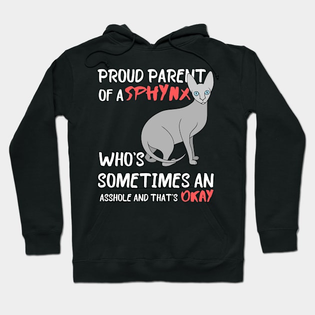 Proud Parents of Sphynx Pet Cat Hoodie by Azulan Creatives